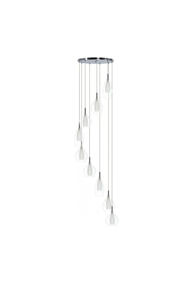 AZZARDO lampa wisząca AMBER MILANO 9      transparentna