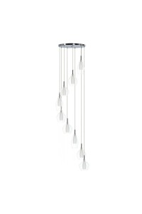 AZZARDO lampa wisząca AMBER MILANO 9      transparentna