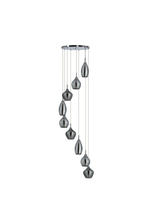 AZZARDO lampa wisząca AMBER MILANO 9      miedziana