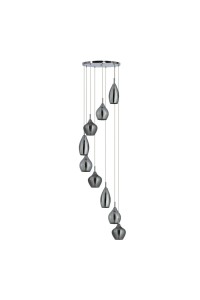 AZZARDO lampa wisząca AMBER MILANO 9      miedziana