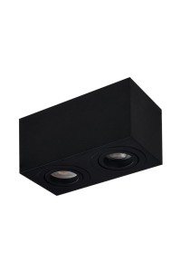 AZZARDO lampa sufitowa / plafon BRANT 2   SQUARE czarna