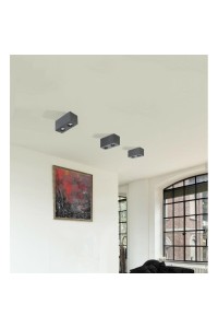 AZZARDO lampa sufitowa / plafon BRANT 2   SQUARE czarna