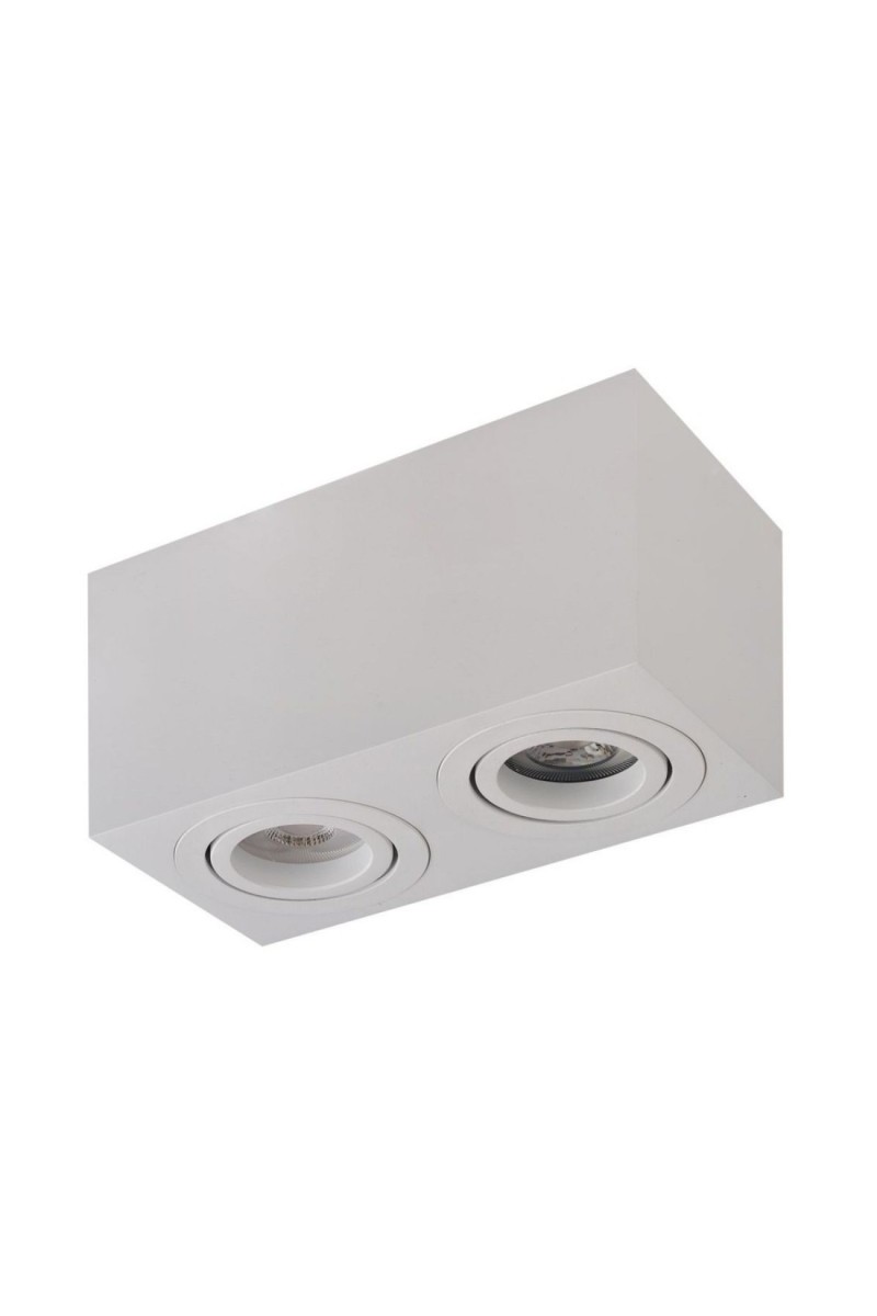 AZZARDO lampa sufitowa / plafon BRANT 2   SQUARE biała