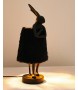 KARE lampa stołowa RABBIT FUR 50 cm       czarna / złota