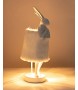KARE lampa stołowa RABBIT FUR 50 cm       biała / srebrna