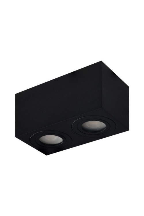 AZZARDO lampa sufitowa / plafon BRANT 2   SQUARE IP44 czarna
