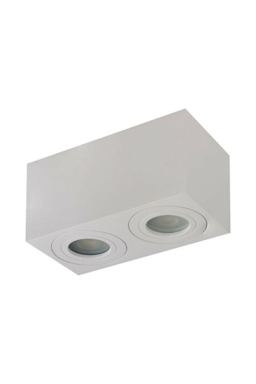 AZZARDO lampa sufitowa / plafon BRANT 2   SQUARE IP44 biała
