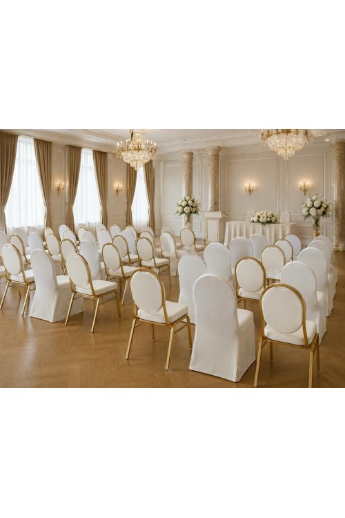 Zestaw 2 krzeseł bankietowych HESTIA +    2 pokrowce WEDING