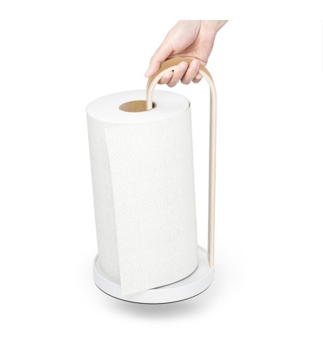 UMBRA stojak na ręcznik papierowy         BELLWOOD biały/naturalny