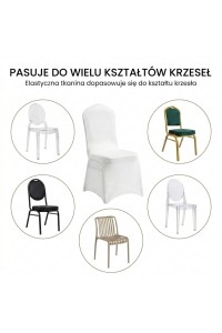 Zestaw 6 krzeseł bankietowych HESTIA +    6 pokrowców WEDING