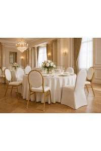 Zestaw 6 krzeseł bankietowych HESTIA +    6 pokrowców WEDING
