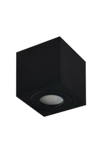 AZZARDO lampa sufitowa / plafon BRANT     SQUARE IP44 czarna