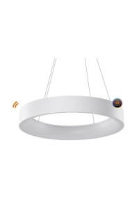 AZZARDO lampa wisząca SOLVENT R 110 CCT   SMART z pilotem biała