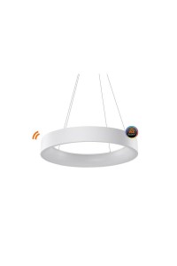 AZZARDO lampa wisząca SOLVENT R 80 CCT    SMART z pilotem biała