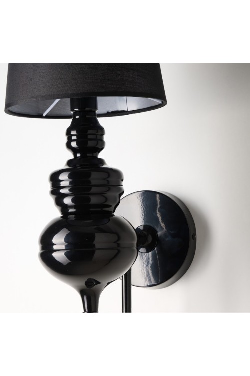 AZZARDO lampa ścienna BAROCO czarna