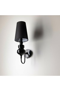 AZZARDO lampa ścienna BAROCO czarna