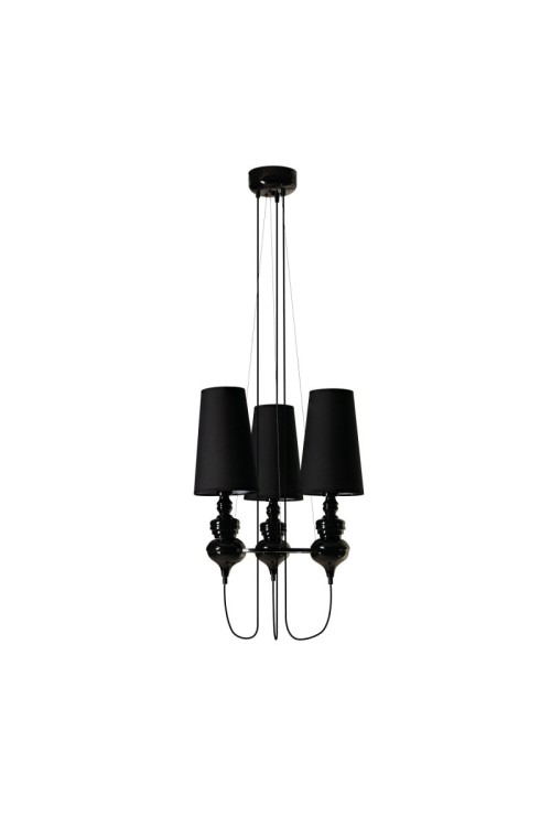 AZZARDO lampa wisząca BAROCO 3 czarna