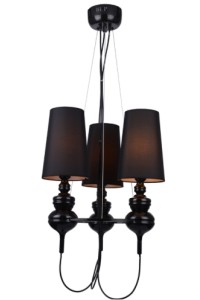 AZZARDO lampa wisząca BAROCO 3 czarna