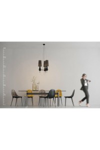 AZZARDO lampa wisząca BAROCO 3 czarna