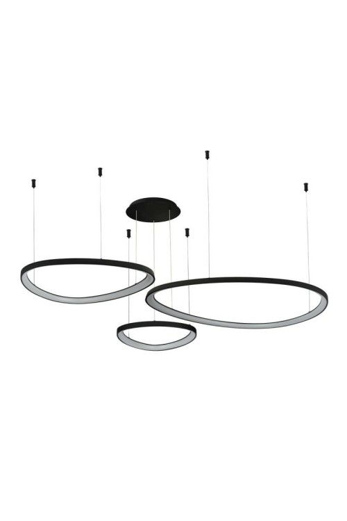 AZZARDO lampa wisząca AMANDA 42 + 62 +    82 CCT SWITCH DIMM czarna