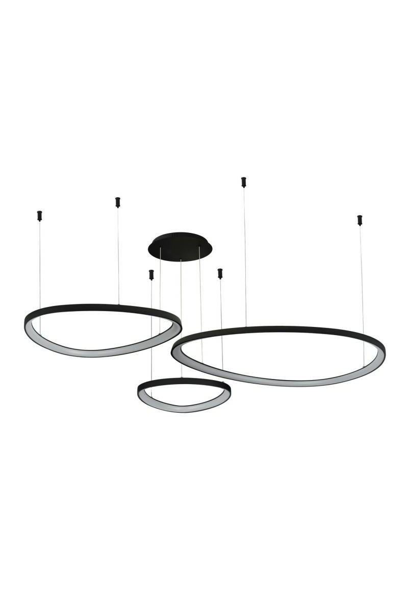 AZZARDO lampa wisząca AMANDA 42 + 62 +    82 CCT SWITCH DIMM czarna