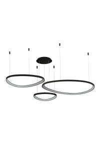 AZZARDO lampa wisząca AMANDA 42 + 62 +    82 CCT SWITCH DIMM czarna