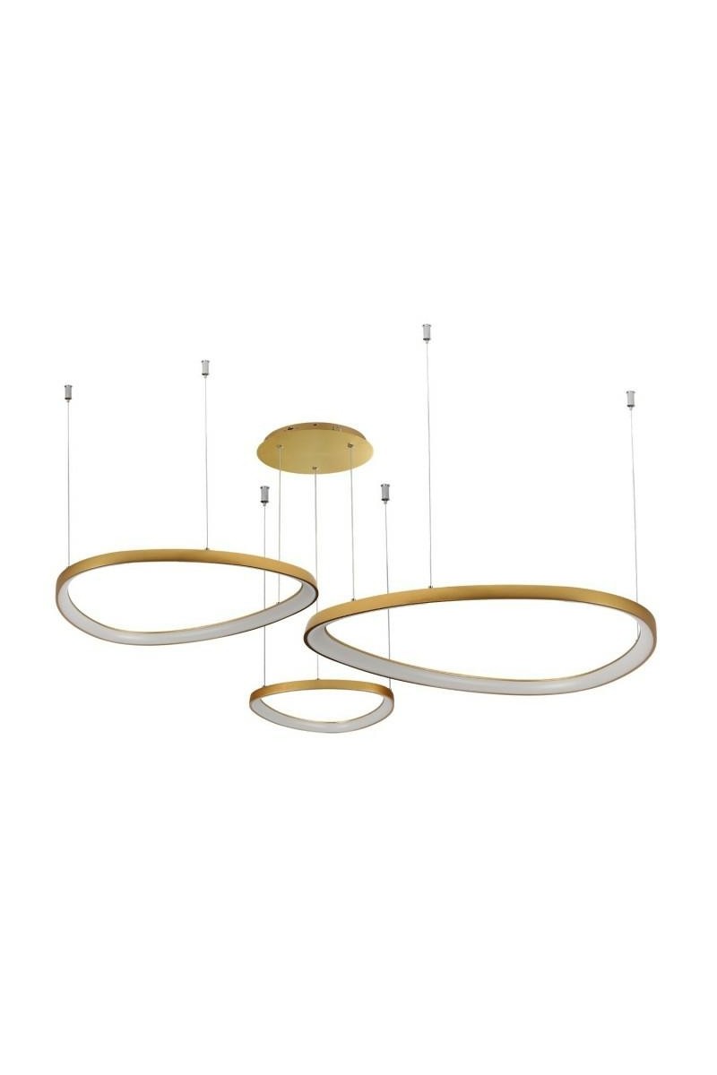 AZZARDO lampa wisząca AMANDA 42 + 62 +    82 CCT SWITCH DIMM złota