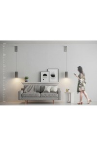 AZZARDO lampa ścienna ALMERIA szara