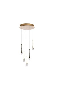 AZZARDO lampa wisząca DALMA 5 ROUND       złota