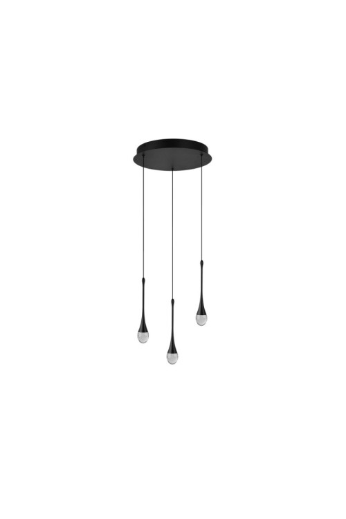 AZZARDO lampa wisząca DALMA 3 ROUND       czarna