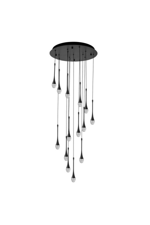 AZZARDO lampa wisząca DALMA 14 ROUND      czarna