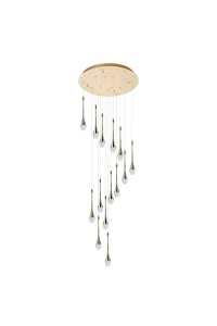 AZZARDO lampa wisząca DALMA 14 ROUND      złota