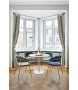 Stół TULIP MARBLE 90 CARRARA biały - blat okrągły marmurowy, metal