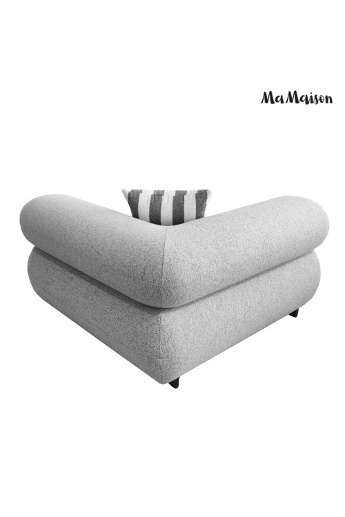 MaMaison sofa narożna ogrodowa ALEXANDER  4 szara (poduszki i pokrowiec w zestawie)