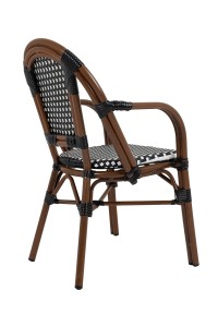 Zestaw 4 krzeseł ogrodowych CAFE PARIS    ARM brązowy rattan