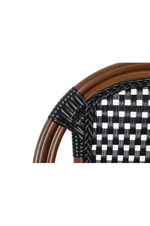 Zestaw 4 krzeseł ogrodowych CAFE PARIS    ARM brązowy rattan