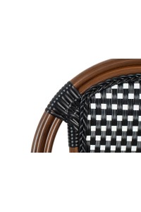 Zestaw 4 krzeseł ogrodowych CAFE PARIS    ARM brązowy rattan