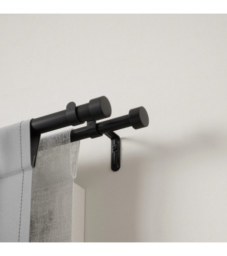 UMBRA podwójny karnisz CAPPA 168 305 cm szczotkowana czerń
