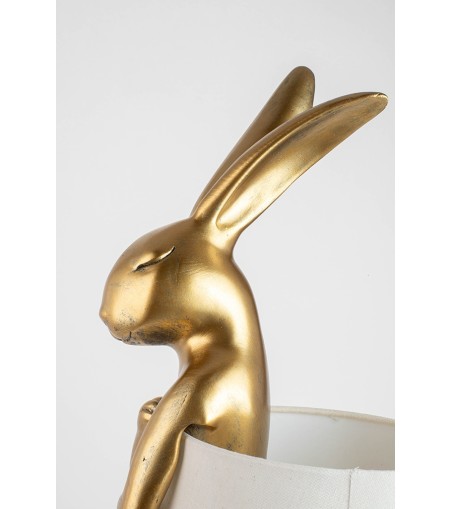 KARE lampa stołowa RABBIT 88 cm biała / złota