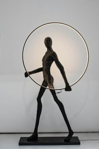 MOOSEE lampa podłogowa HUMAN ROUND 218    włókno szklane