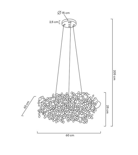 MOOSEE lampa wisząca MONETE 60 chrom