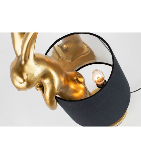 KARE lampa stołowa RABBIT 50 cm złota / czarna