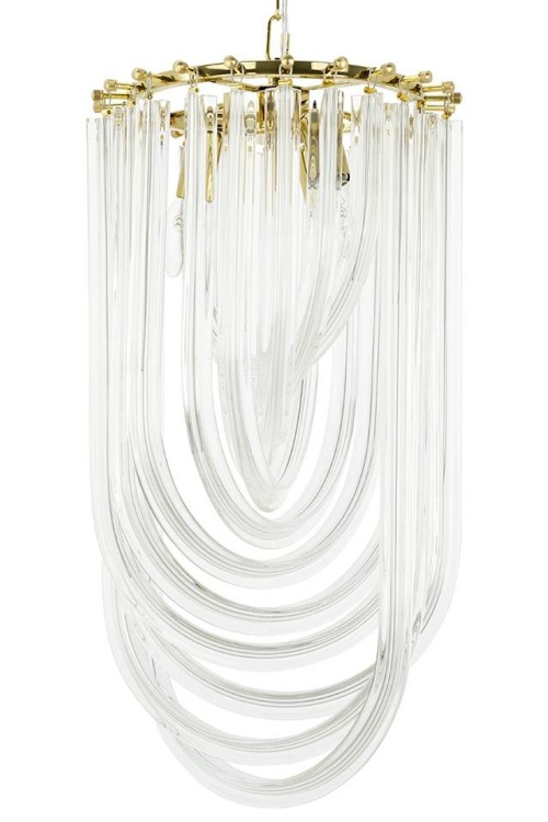 MOOSEE lampa wisząca MURANO L złota
