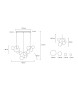 MOOSEE lampa wisząca CAPRI LINE 3 złota   / biała - 180 LED, aluminium, szkło
