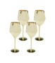 KARE komplet 4 kieliszków do wina         DIAMOND 660 ml złoty