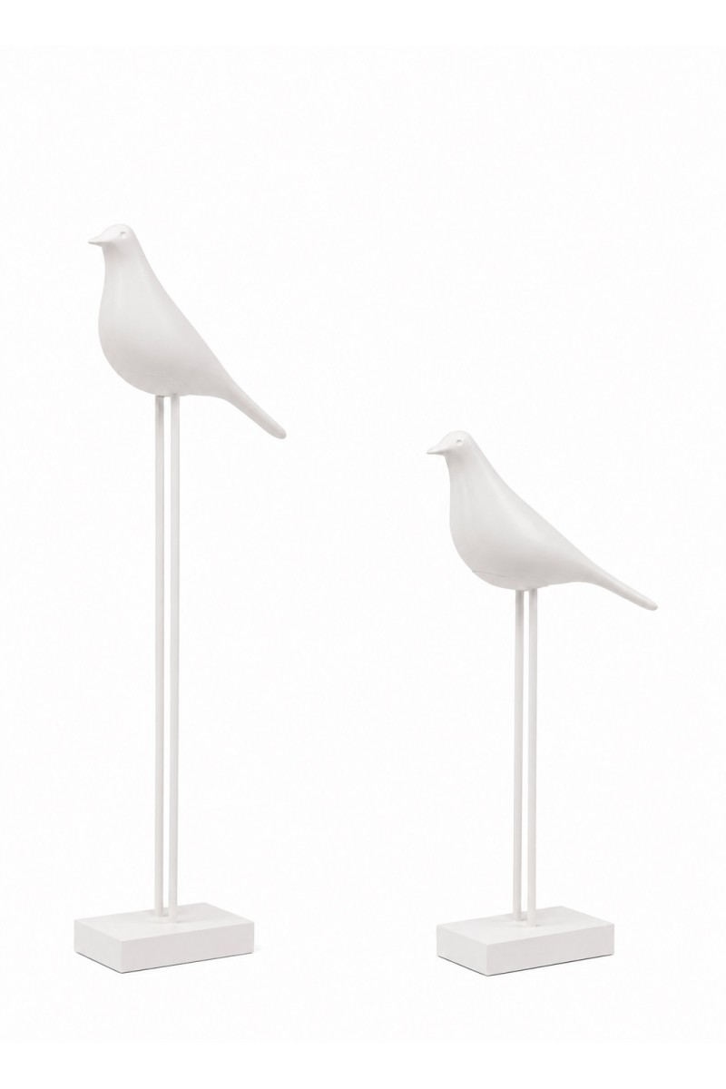 Zestaw 2 dekoracji SHP BIRDY biała