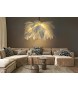 MOOSEE lampa wisząca TIFFANY 135 biała    mosiądz / naturalne pióra