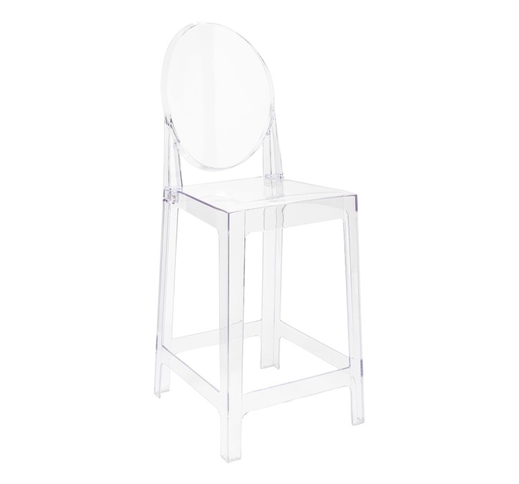 Krzesło barowe VICTORIA 65 cm transparentne