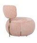 Fotel LOW TEDDY PINK różowy