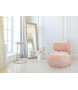 Fotel LOW TEDDY PINK różowy